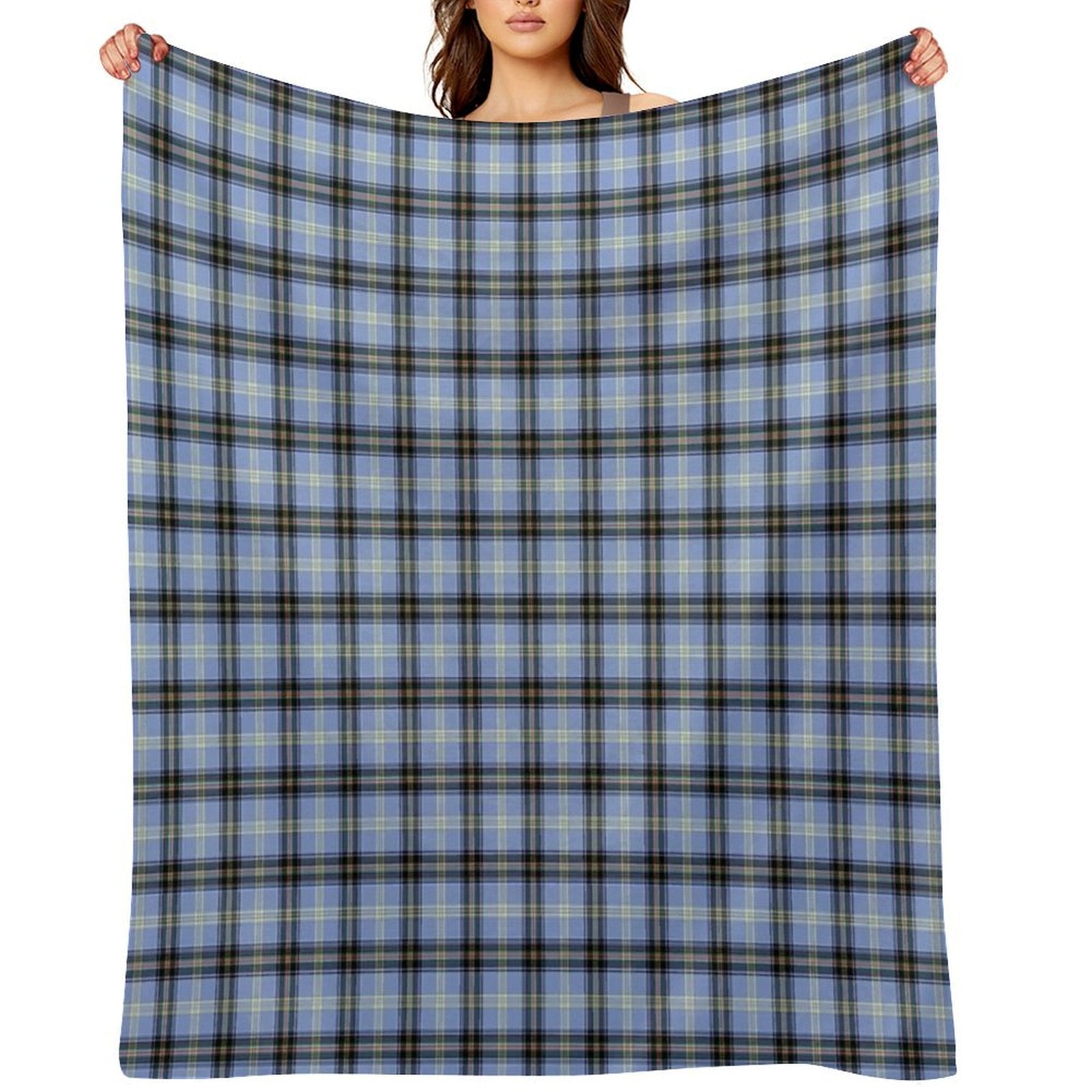 Clan Bell Tartan Anti-pilling Throw Blanket
