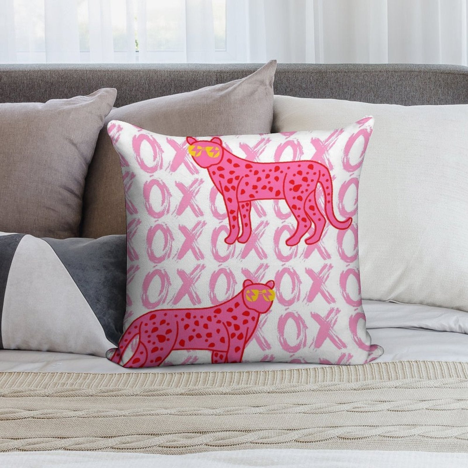 Cheetah Xoxo Soft Easy Maintenance Throw Pillow