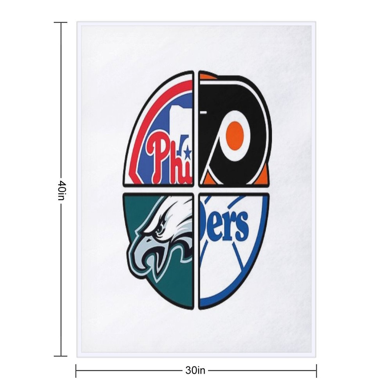 Philadelphia Sports Velvety-soft Throw Blanket