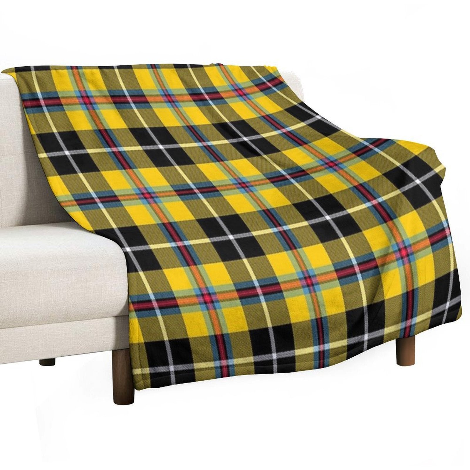 Cornish Tartan Easy Care Throw Blanket