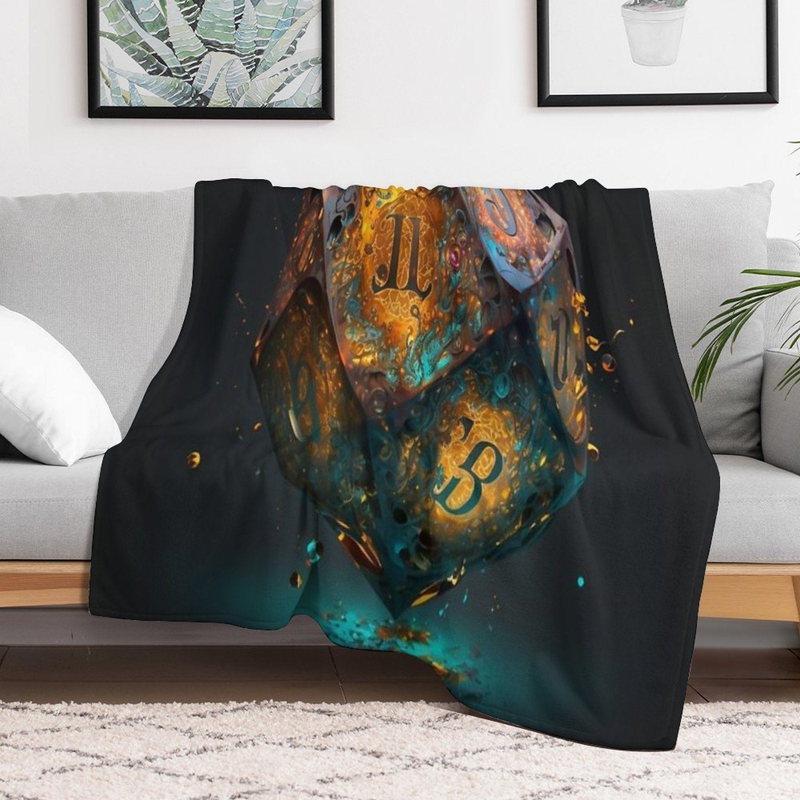 Dungeons And Dragons D20 Shrink-resistant Throw Blanket