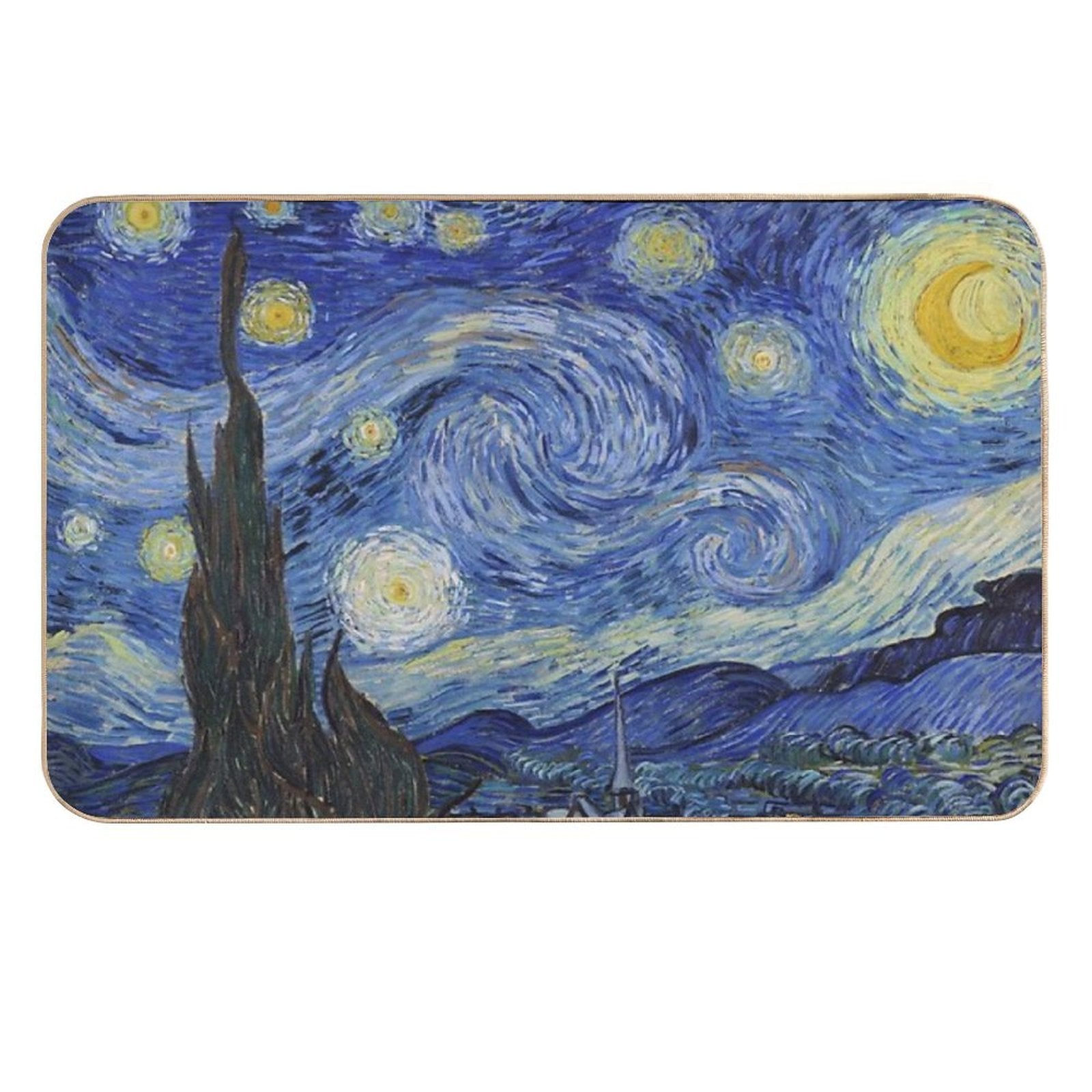 The Starry Night by Vincent Van Gogh  Eco-Friendly Bath Mat