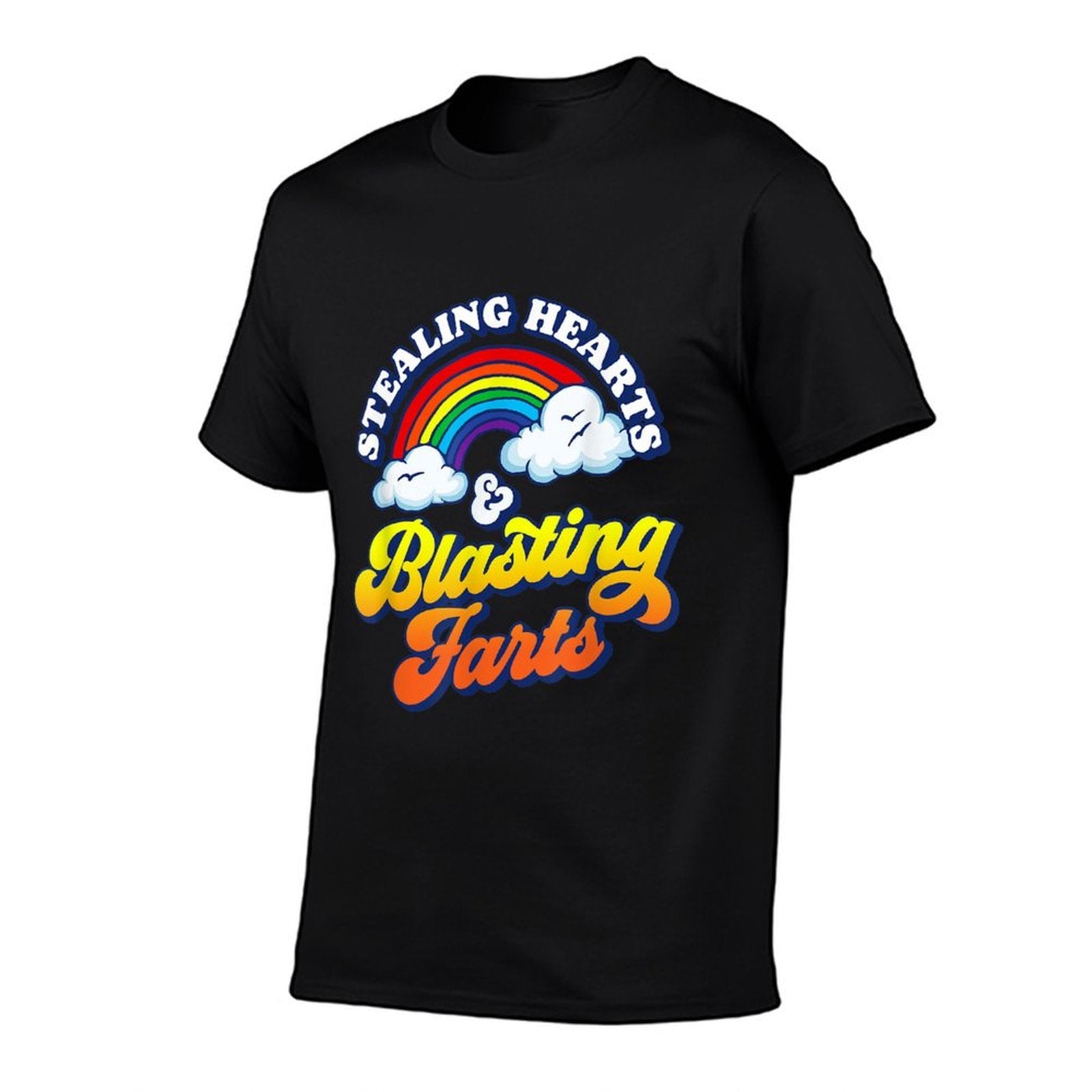 Stealing Hearts  Blasting Farts Funny Rainbow Valentines  Heathered Texture T-Shirt