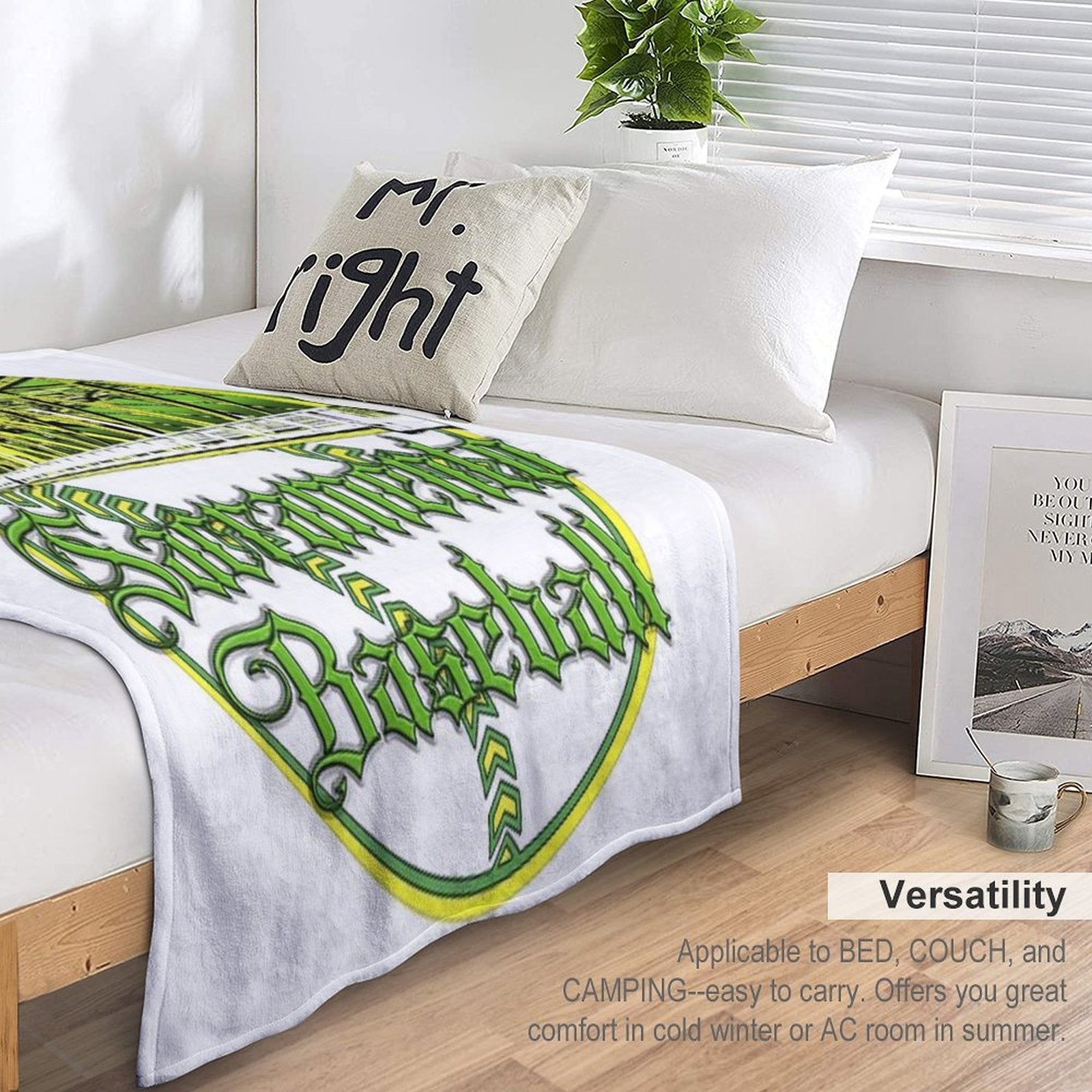 Picaflor Clothing Brand Sacramento A's Rendition Machine-washable Throw Blanket