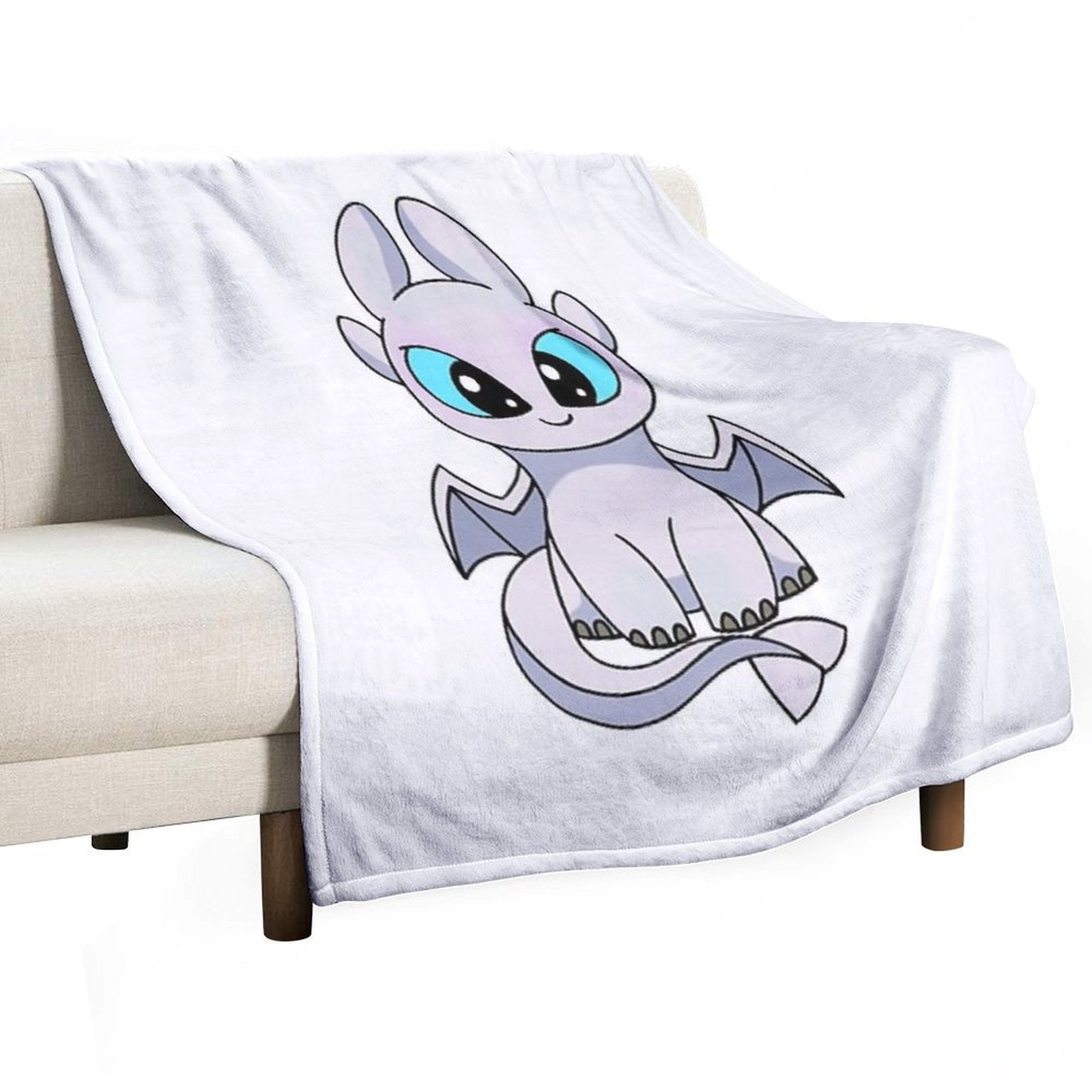 Light Fury Toothless Quick-dry Throw Blanket