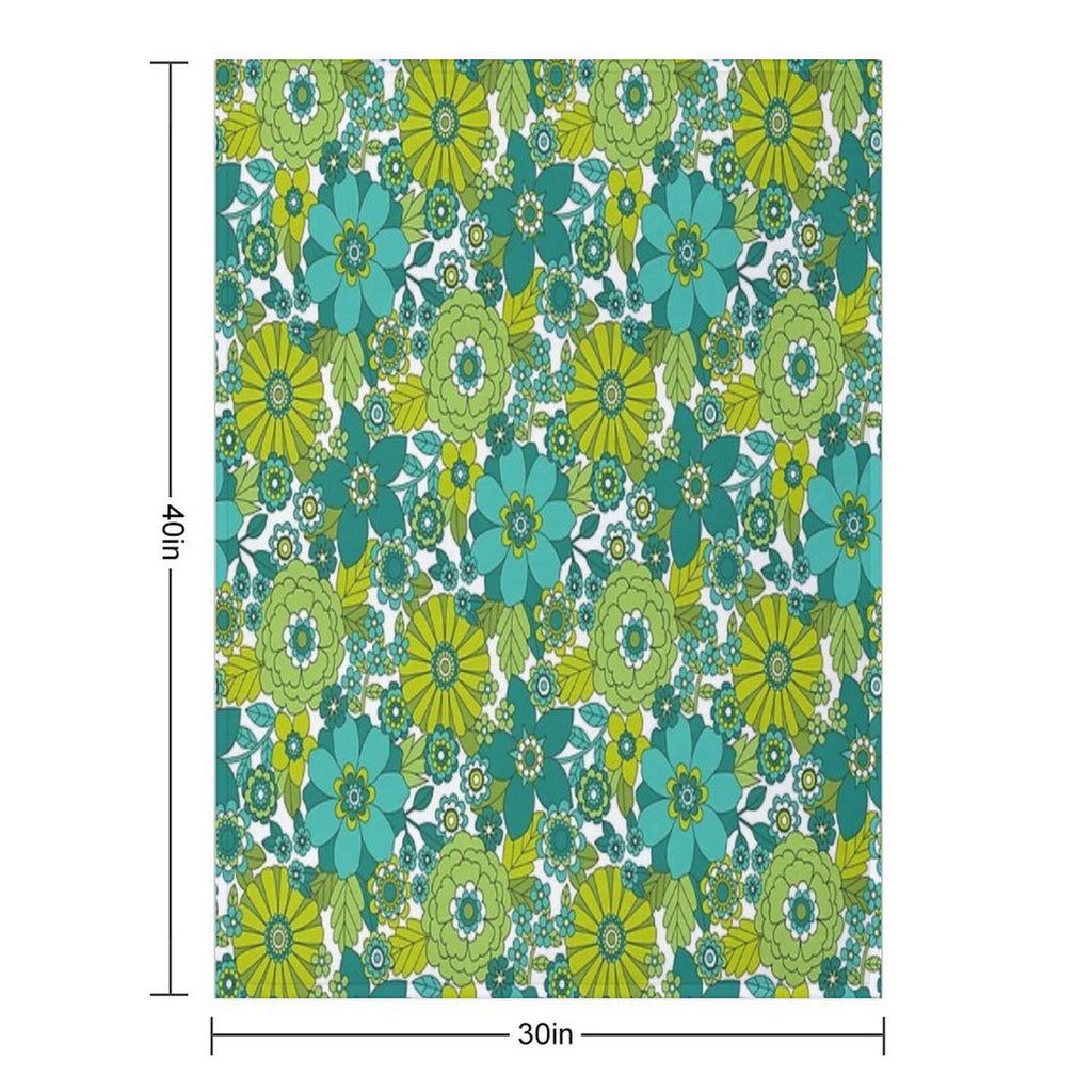 Groovy Blooms Velvety-soft Throw Blanket