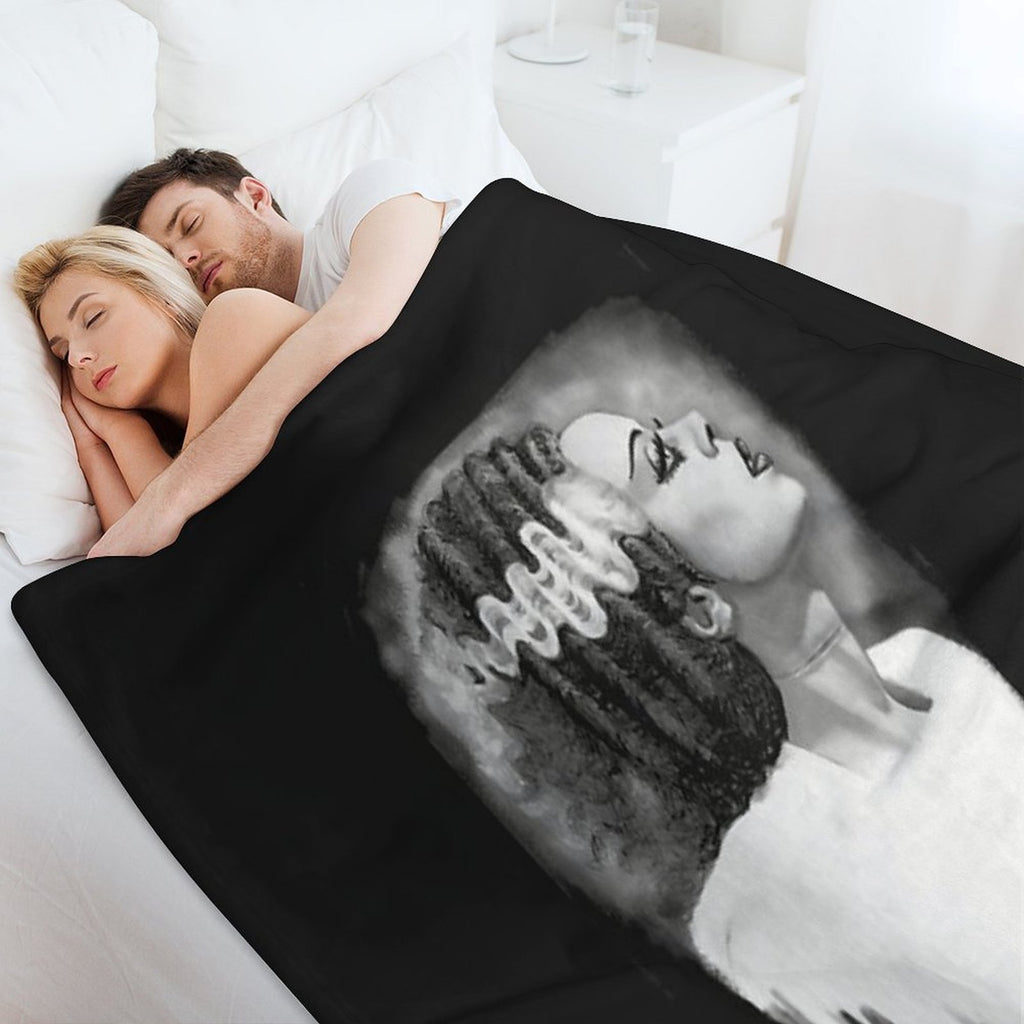 Bride of Frankenstein Travel-friendly Throw Blanket