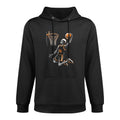 Skeleton Basketball Player Spooky For Halloween Colorfast Hoodie