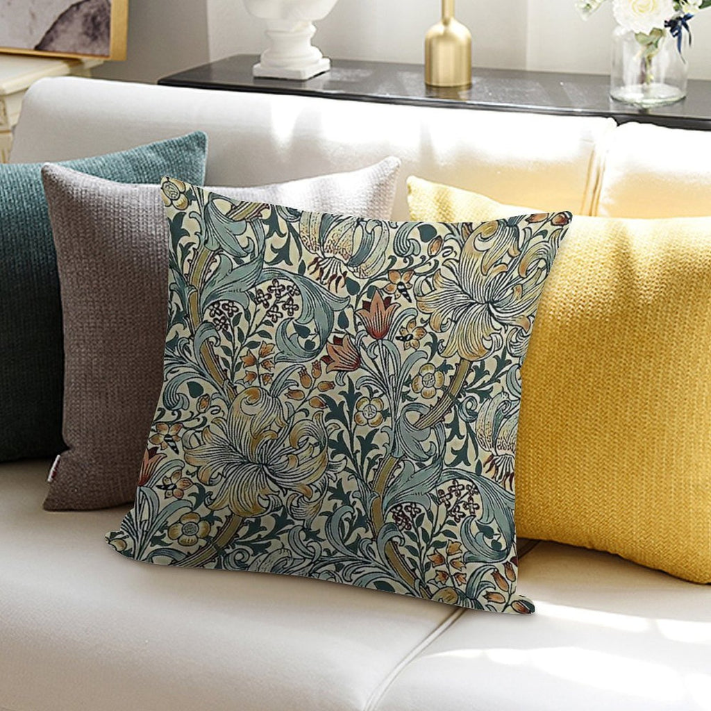 William Morris - Floral Design Soft Washable Throw Pillow