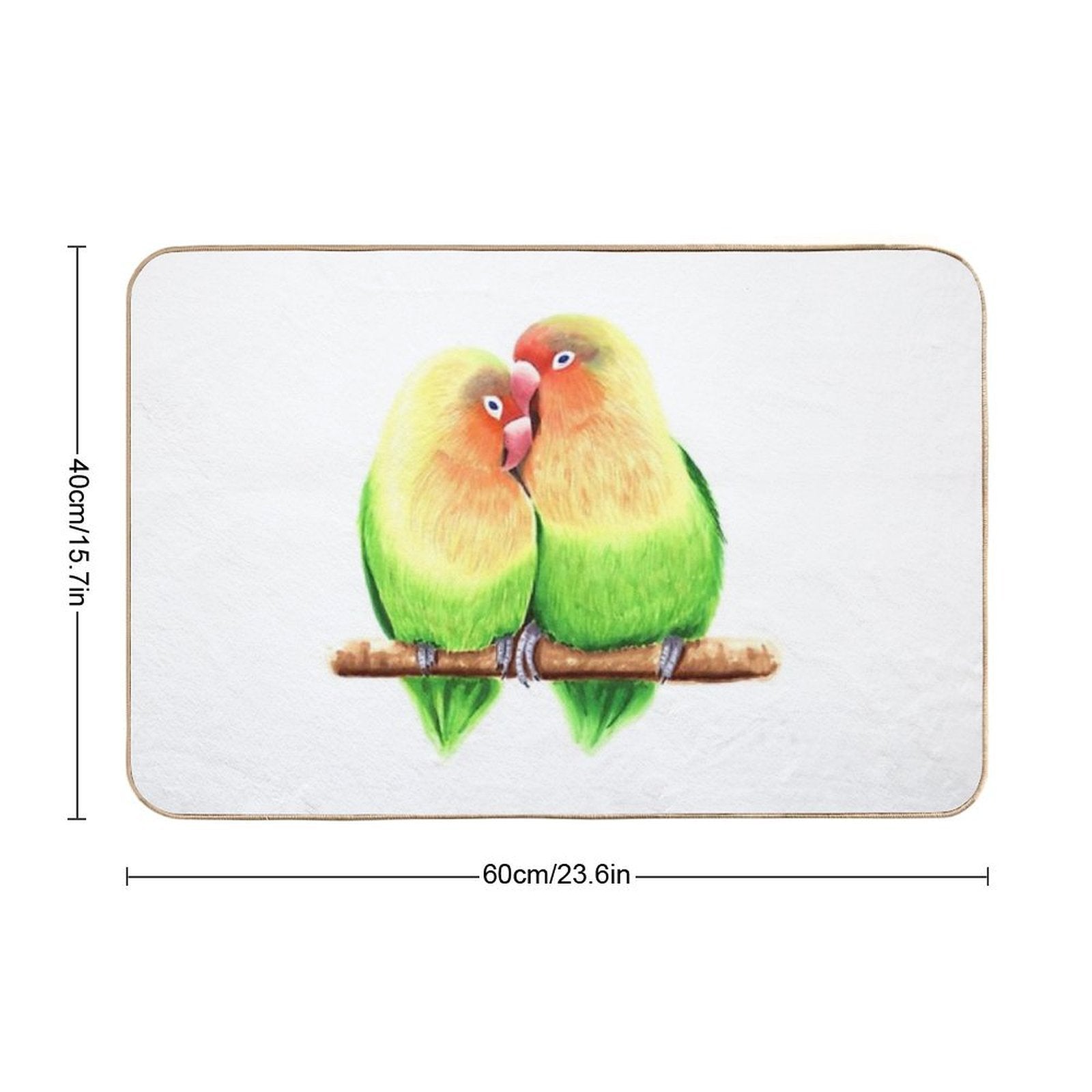 Lovebird Parrots  Long-Lasting Bath Mat