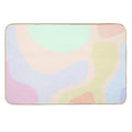 Minimalist Abstract Pastels Geometric Rounded Fun Shapes Tapestry  Non-Slip Bath Mat