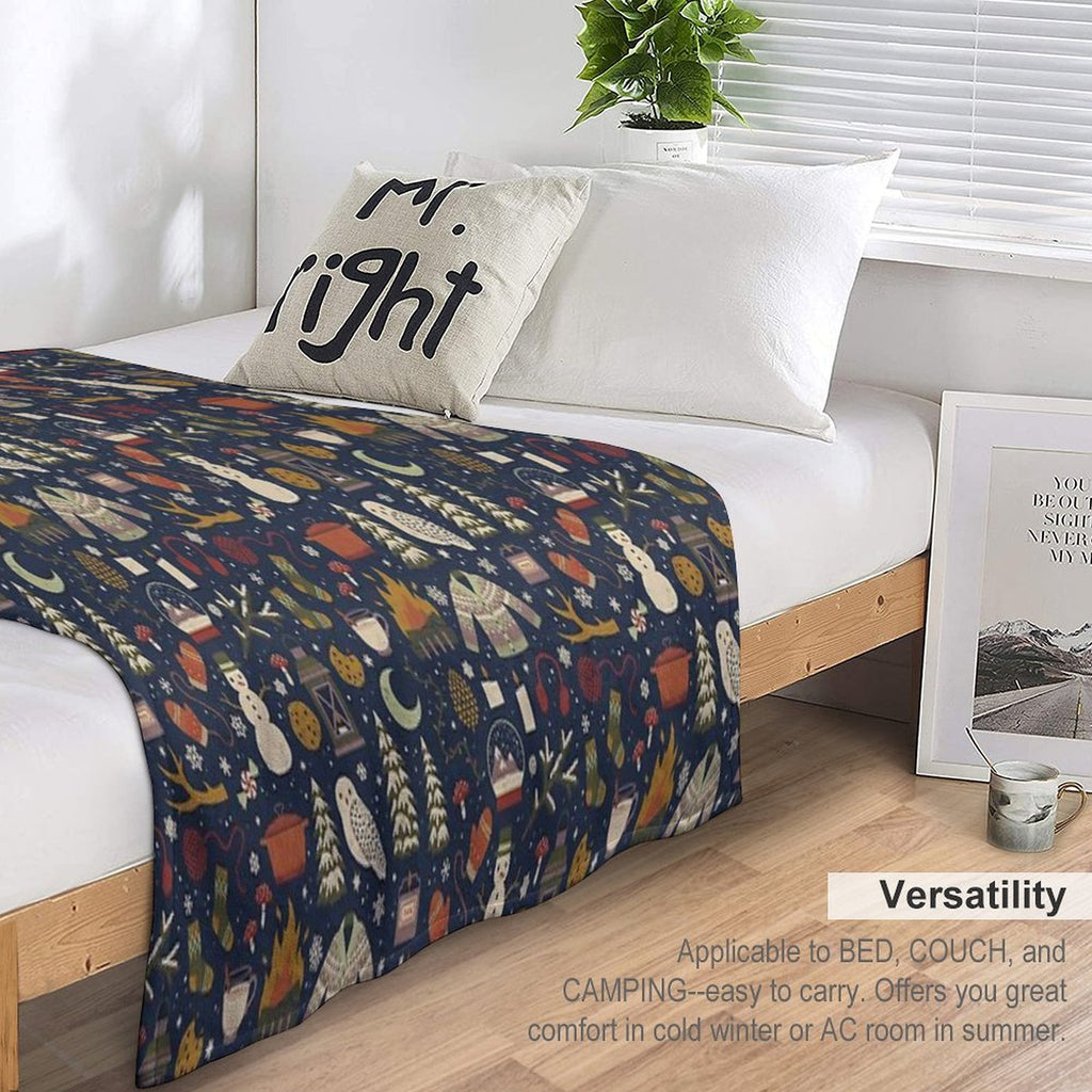 Winter Nights Plush Throw Blanket