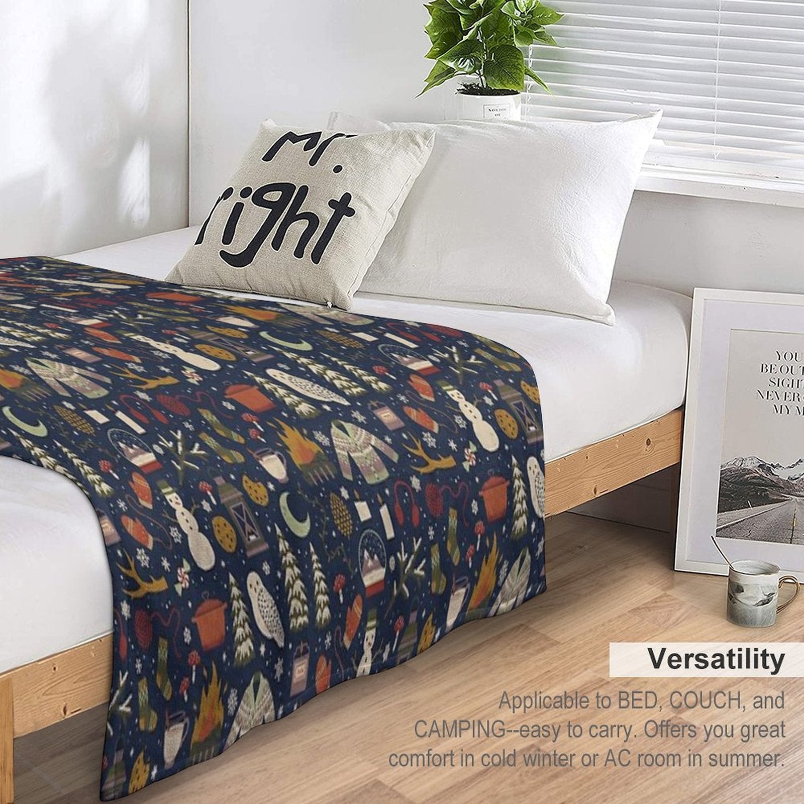 Winter Nights Plush Throw Blanket