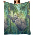 A Sloth Mother's Love All-season Throw Blanket
