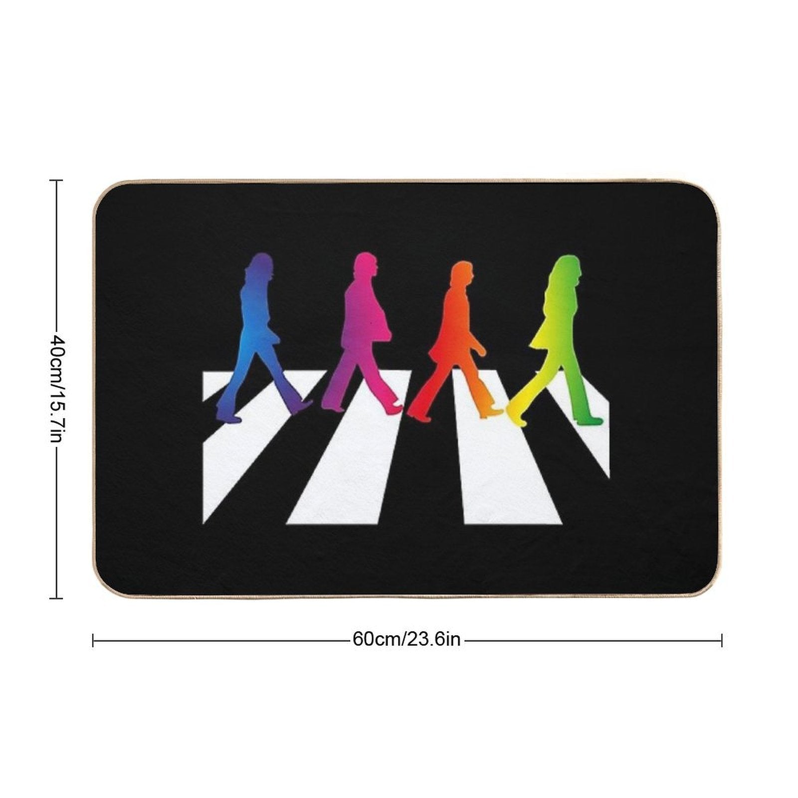 Rainbow Abbey Road Walking Streets  Long-Lasting Bath Mat