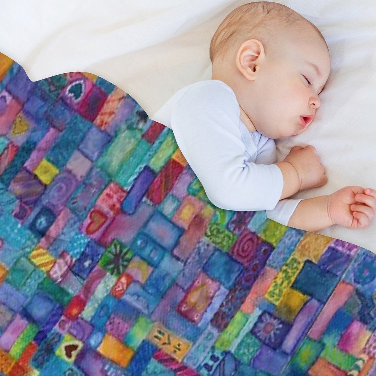 Happy Mosaic Shrink-resistant Throw Blanket