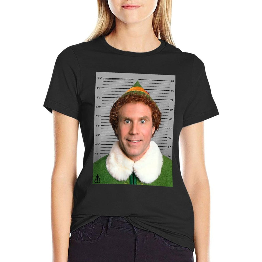 Elf Buddy Hobbs As Will Ferrell Mugshot Christmas Movie  Quick-drying T-Shirt