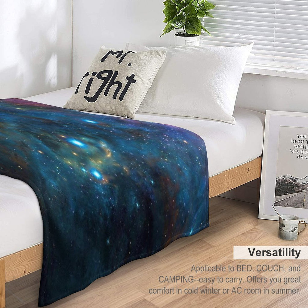 Galaxy Design Plush Throw Blanket