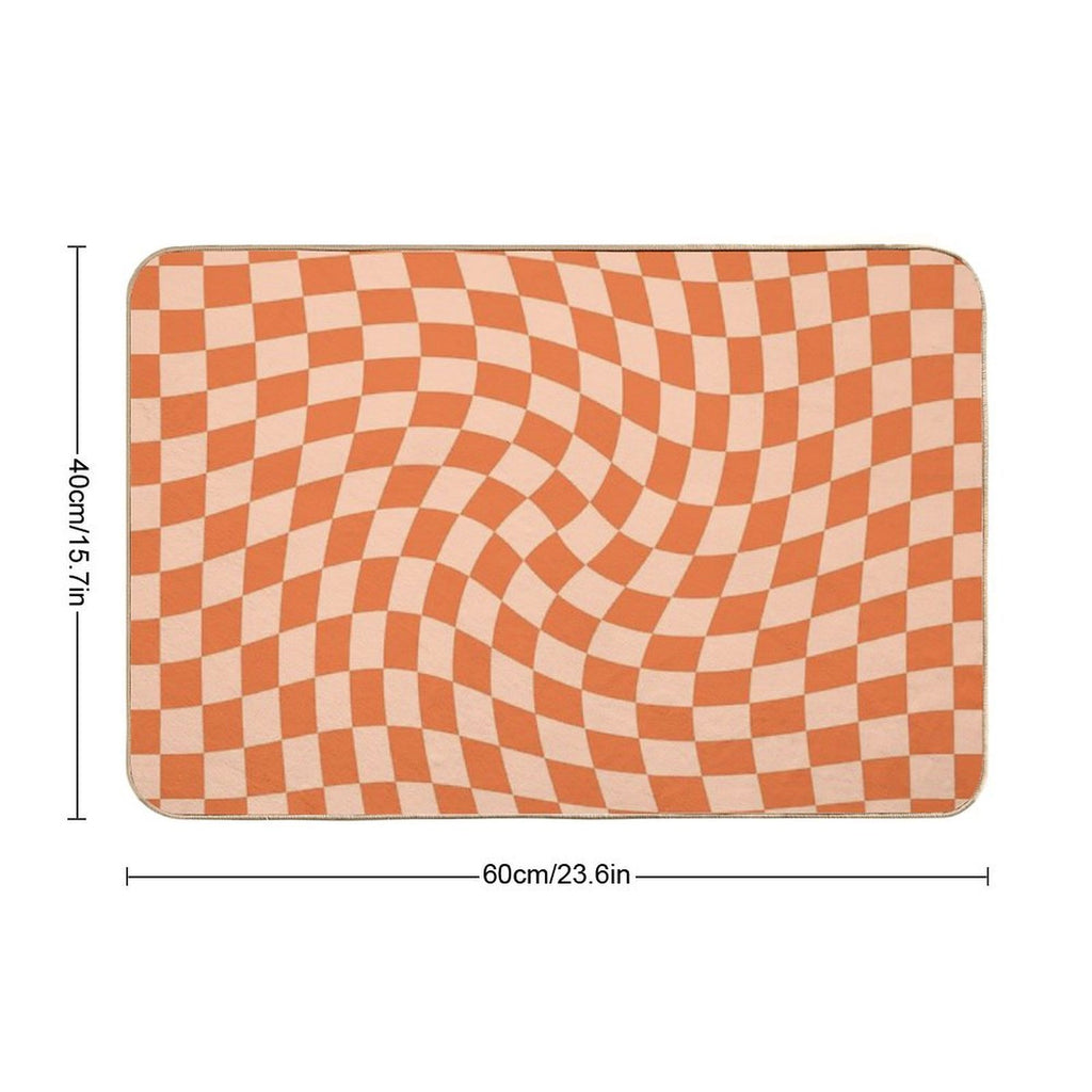 Check IV - Orange Twist  Pet-Safe Bath Mat