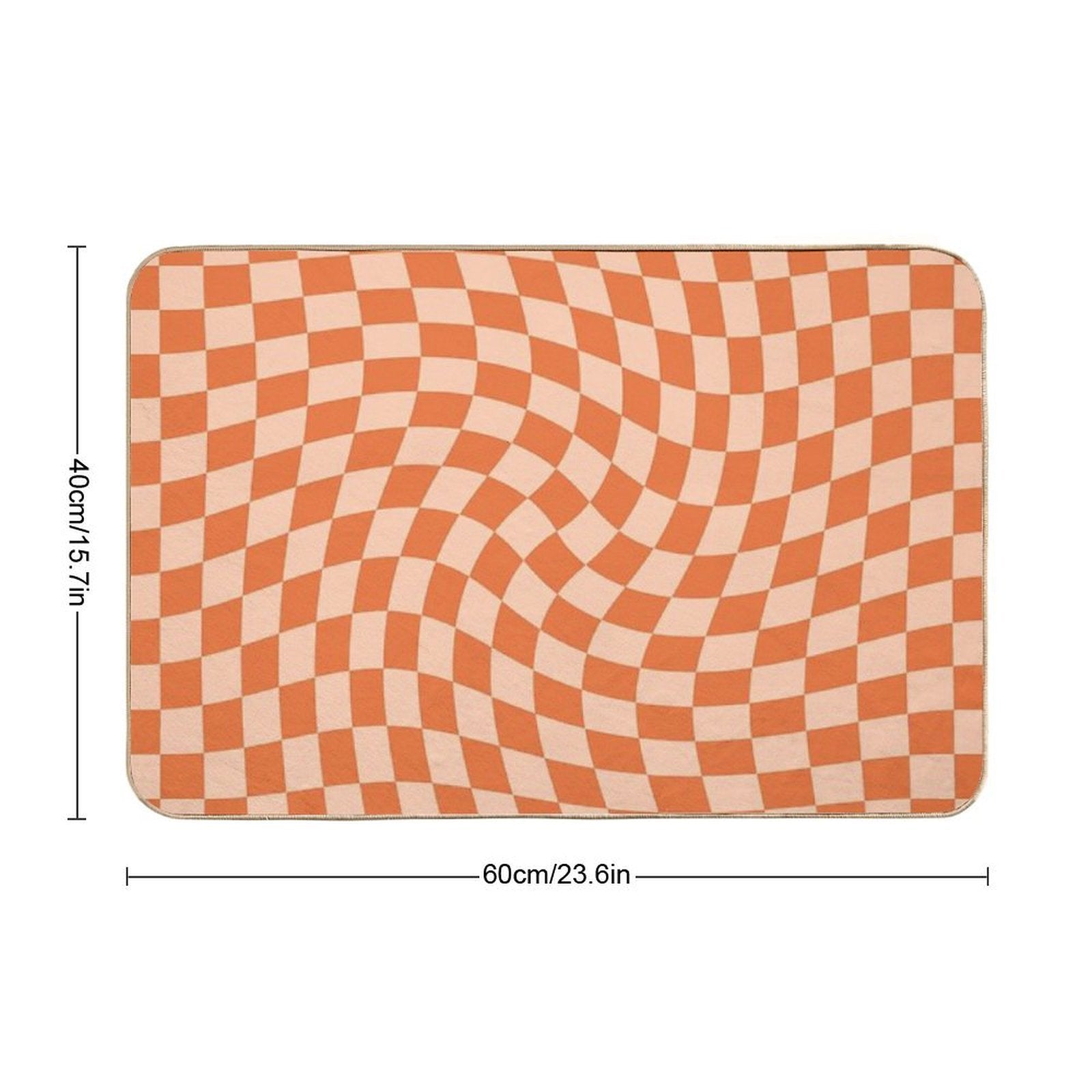 Check IV - Orange Twist  Pet-Safe Bath Mat