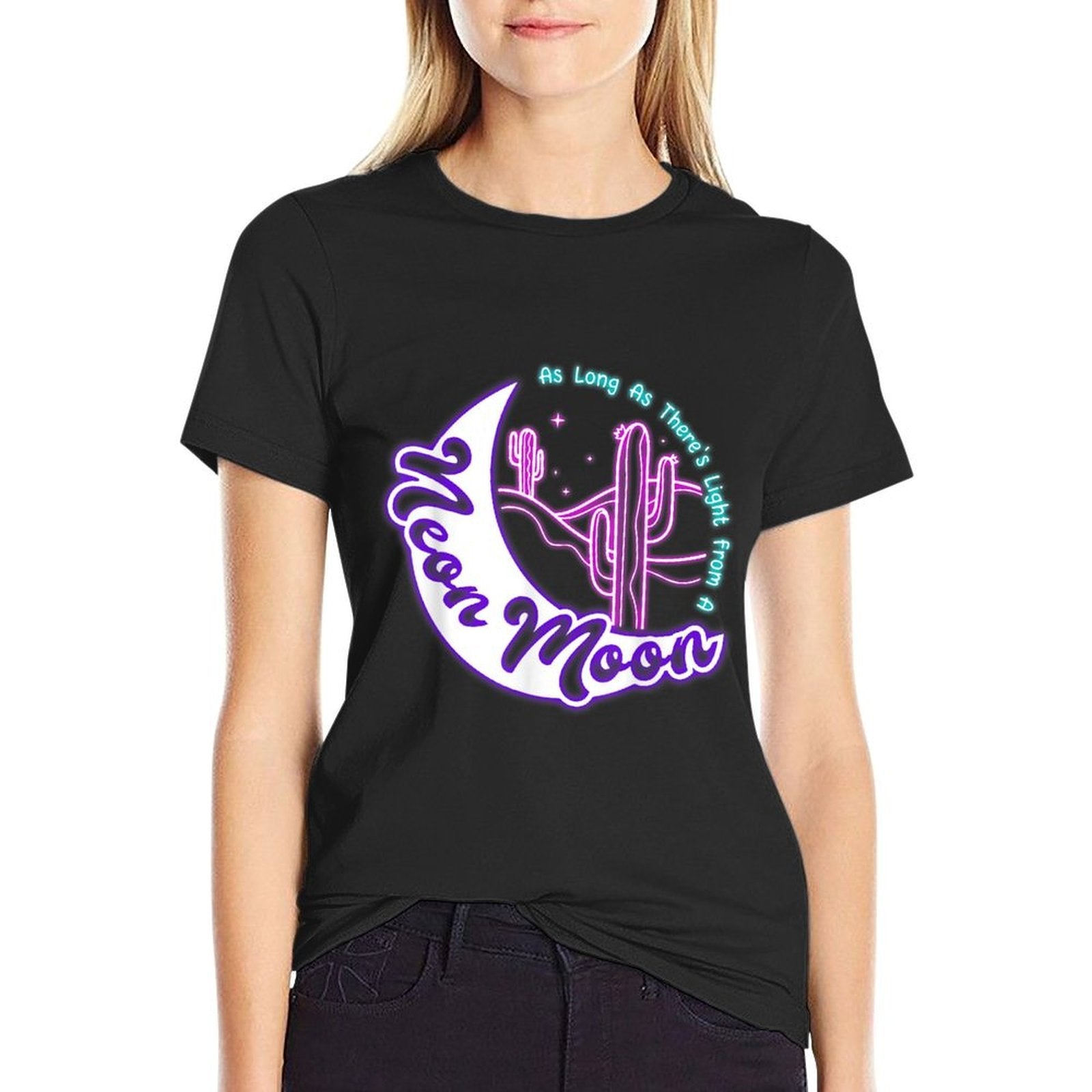 Vintage Cactus Sarcastic The Lights Love Lighting Neon Moons  Affordable Price T-Shirt