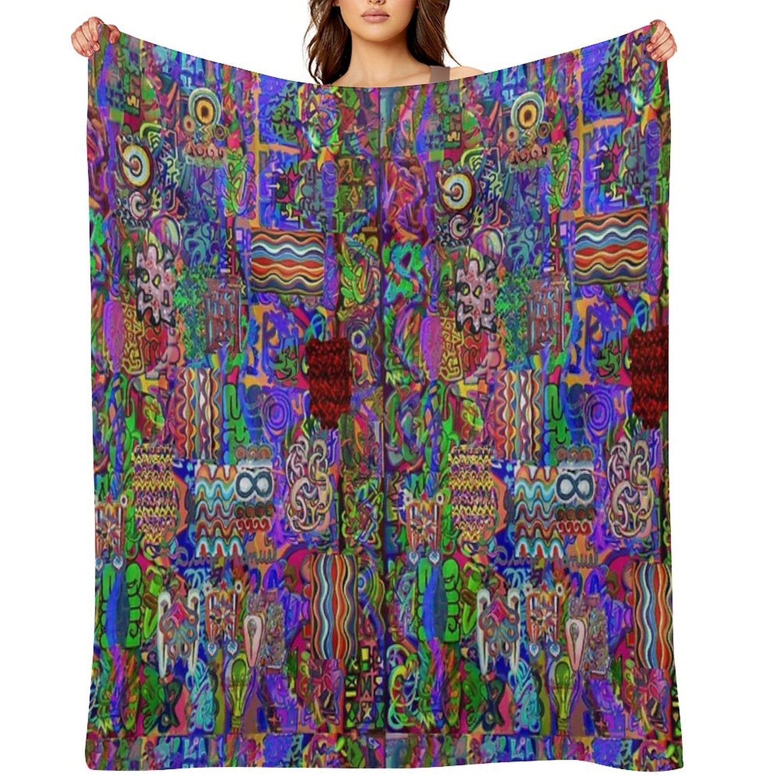 Pop Abstract Velvety-soft Throw Blanket
