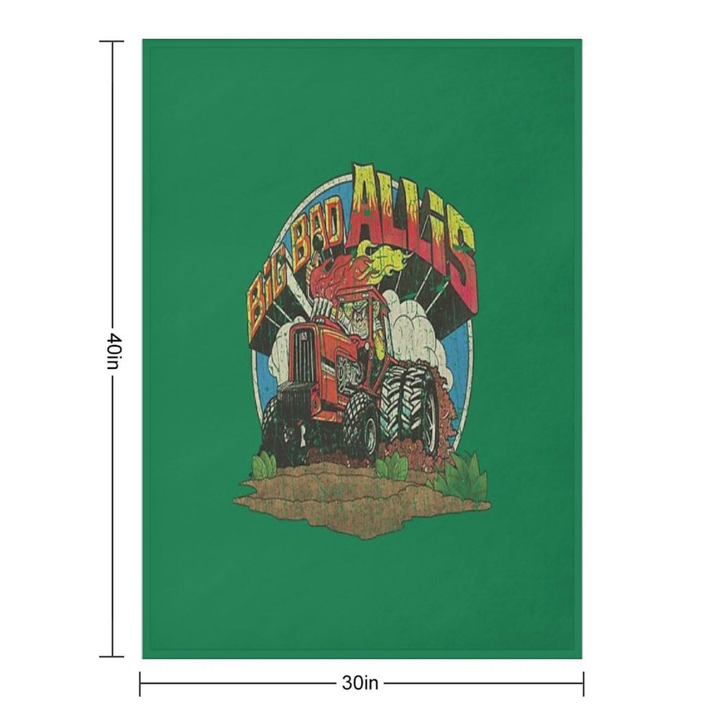 Big Bad Allis Tractor 1981 Quick-dry Throw Blanket