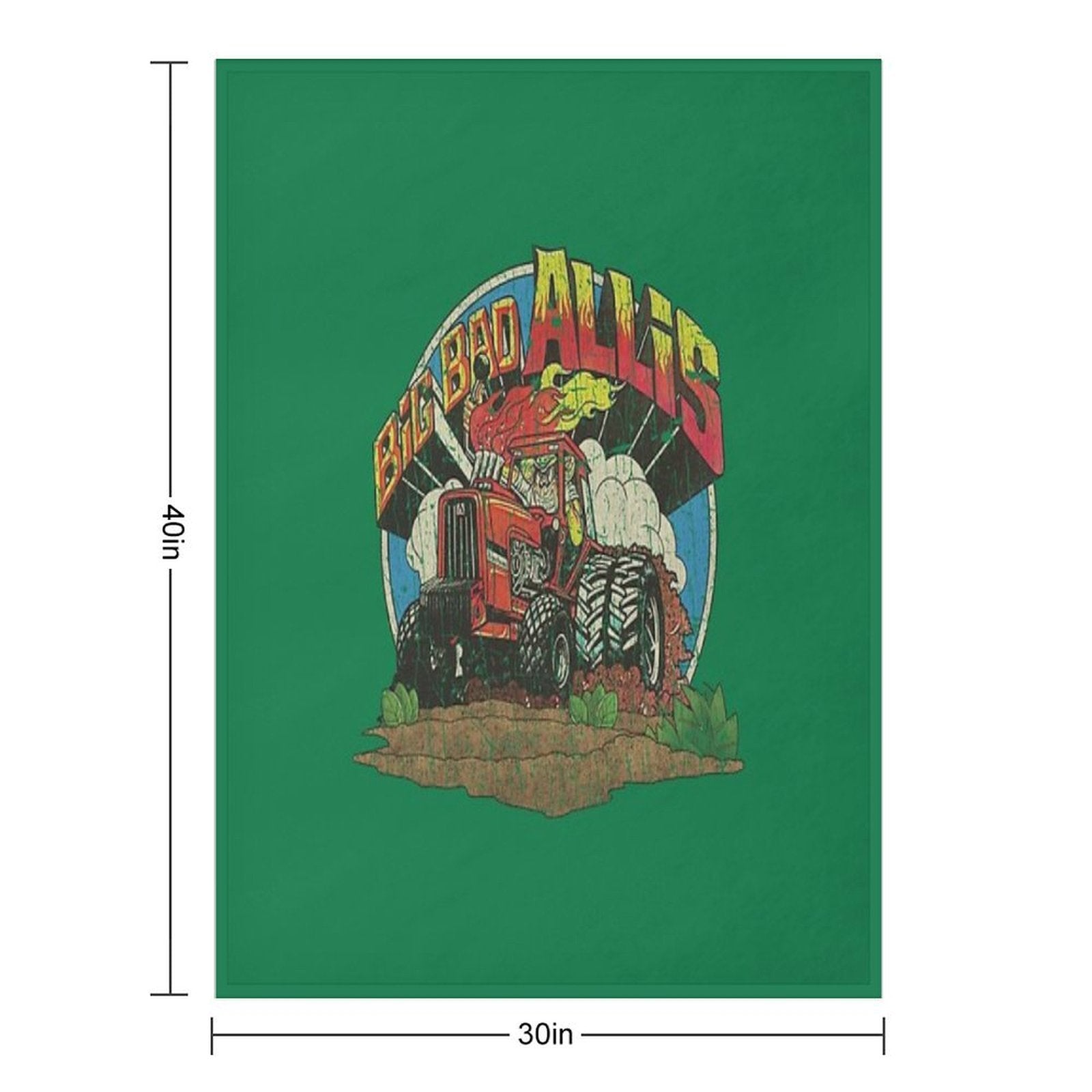 Big Bad Allis Tractor 1981 Quick-dry Throw Blanket