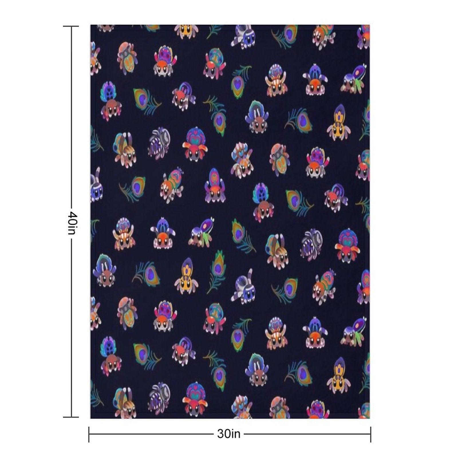 Peacock Spider Shrink-resistant Throw Blanket