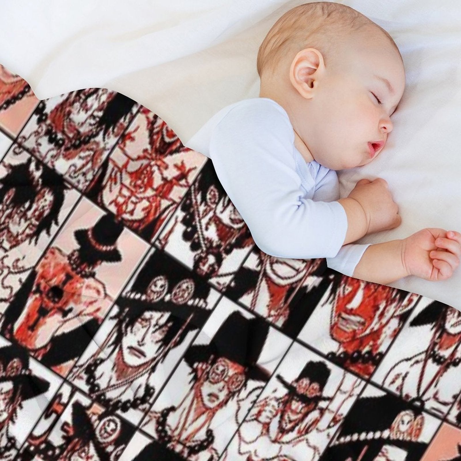 Ace - One Piece Manga Panel Collage Wrinkle-free Throw Blanket