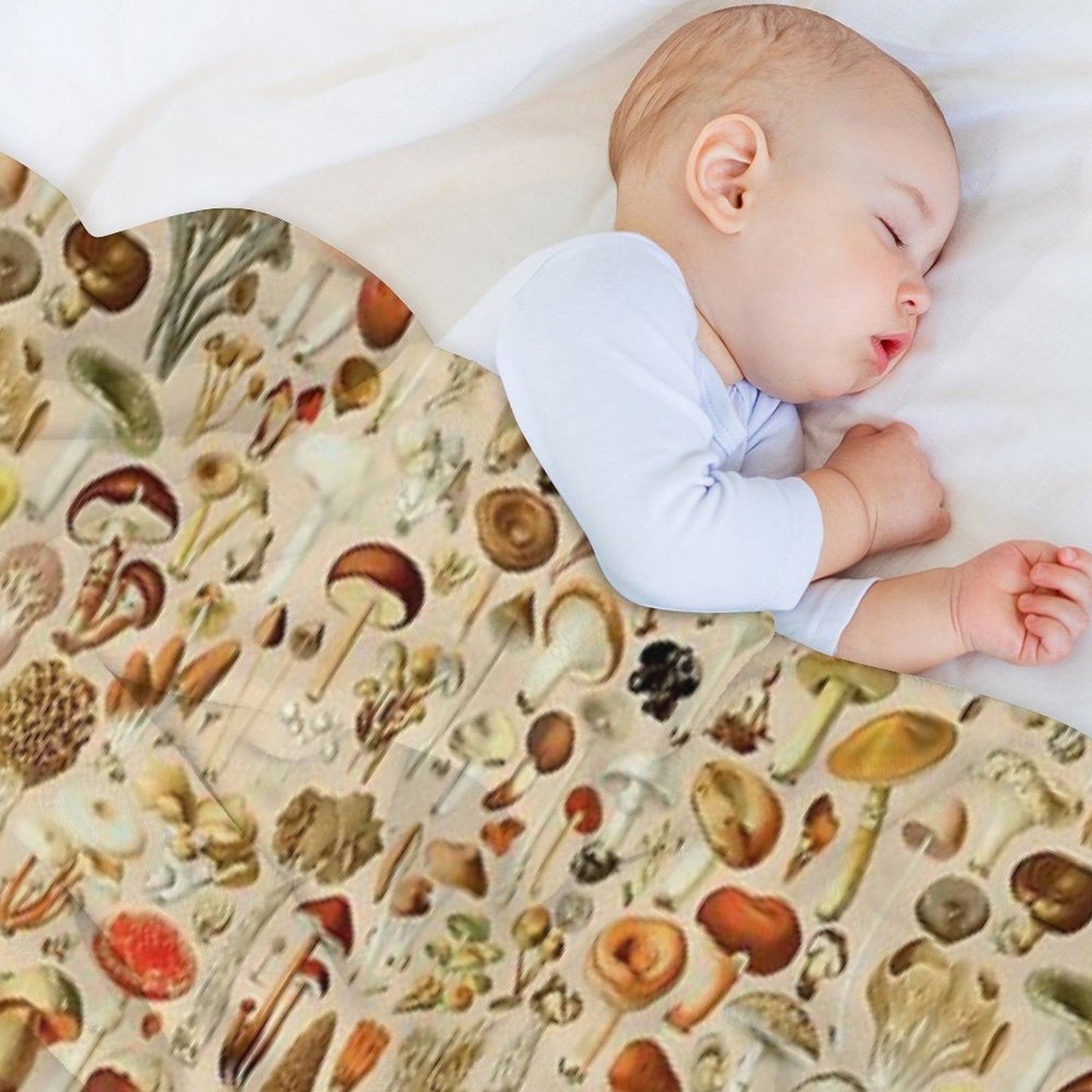 Vintage Mushroom Designs Collection Comfort Throw Blanket