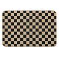 Black And Tan Brown Checkerboard  Versatile Bath Mat