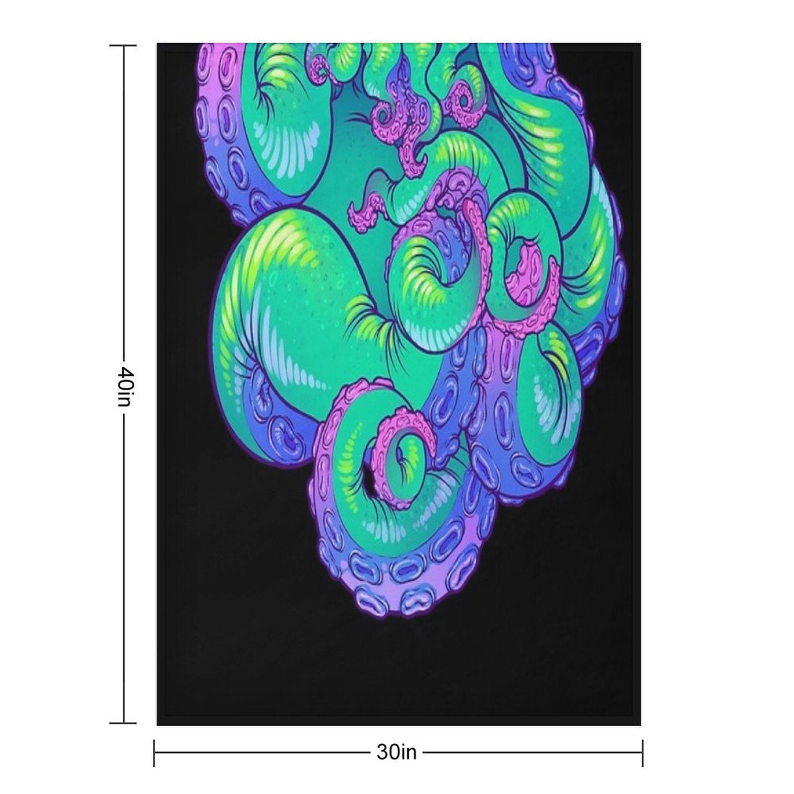 Cthulhu Tentacles Easy Care Throw Blanket
