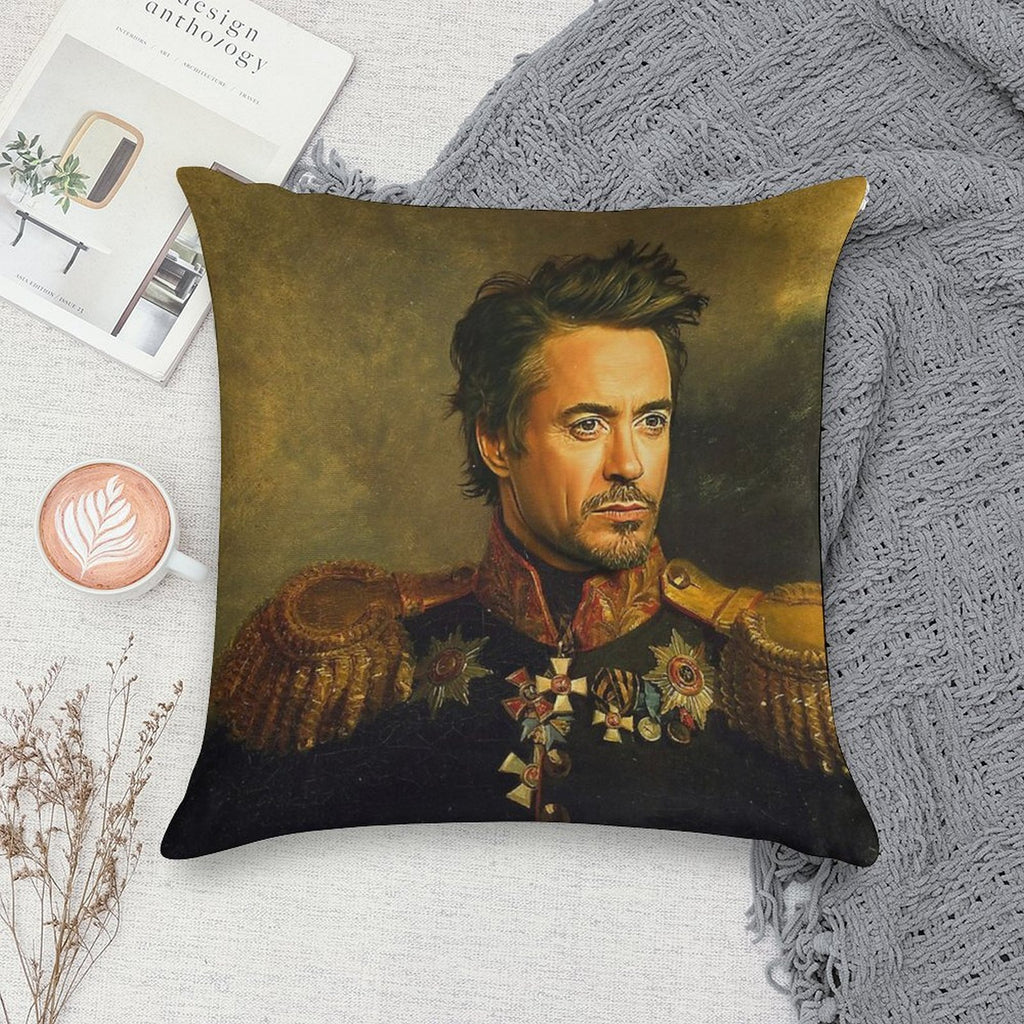 Robert Downey Jr - Replaceface Soft Gift Ready Throw Pillow