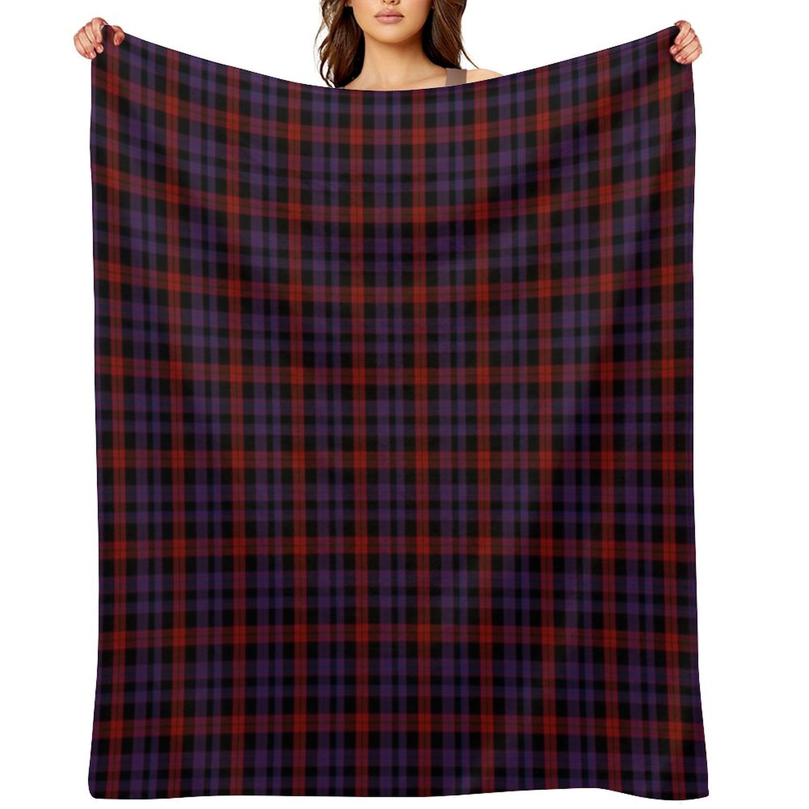 Brown Clan Tartan Eco-conscious Throw Blanket