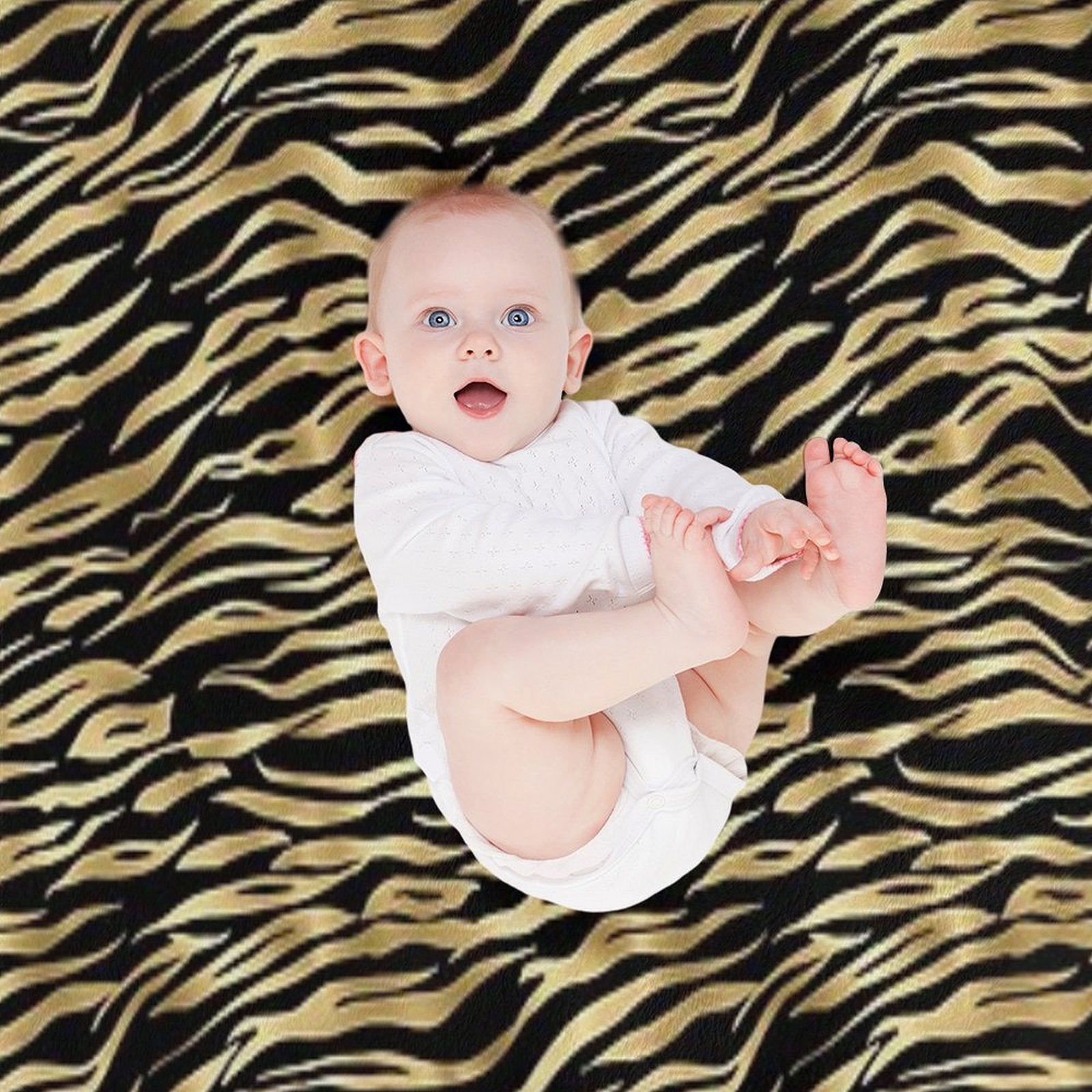 Black And Gold Animal Abstract #1 Premium Throw Blanket