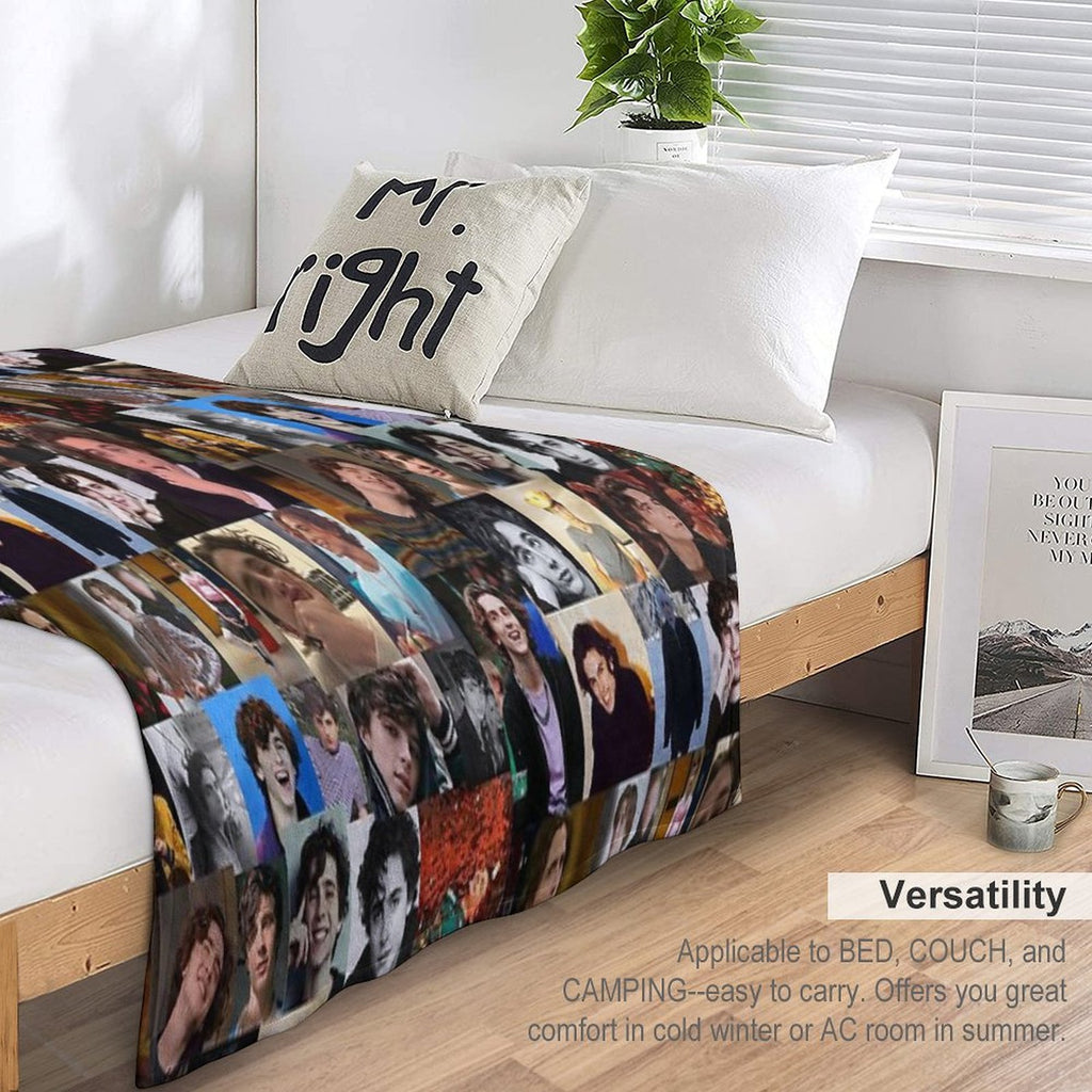 Another Timmy Collage Travel-friendly Throw Blanket