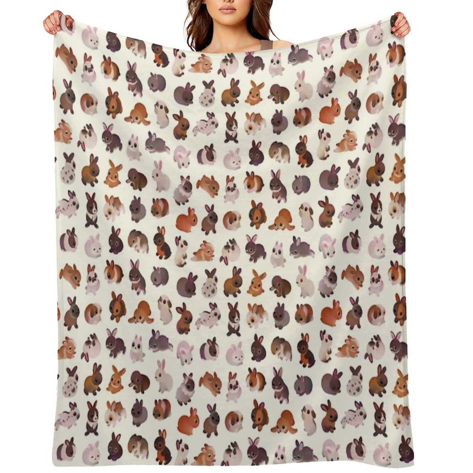 Bunny Day - Other Version Machine-washable Throw Blanket