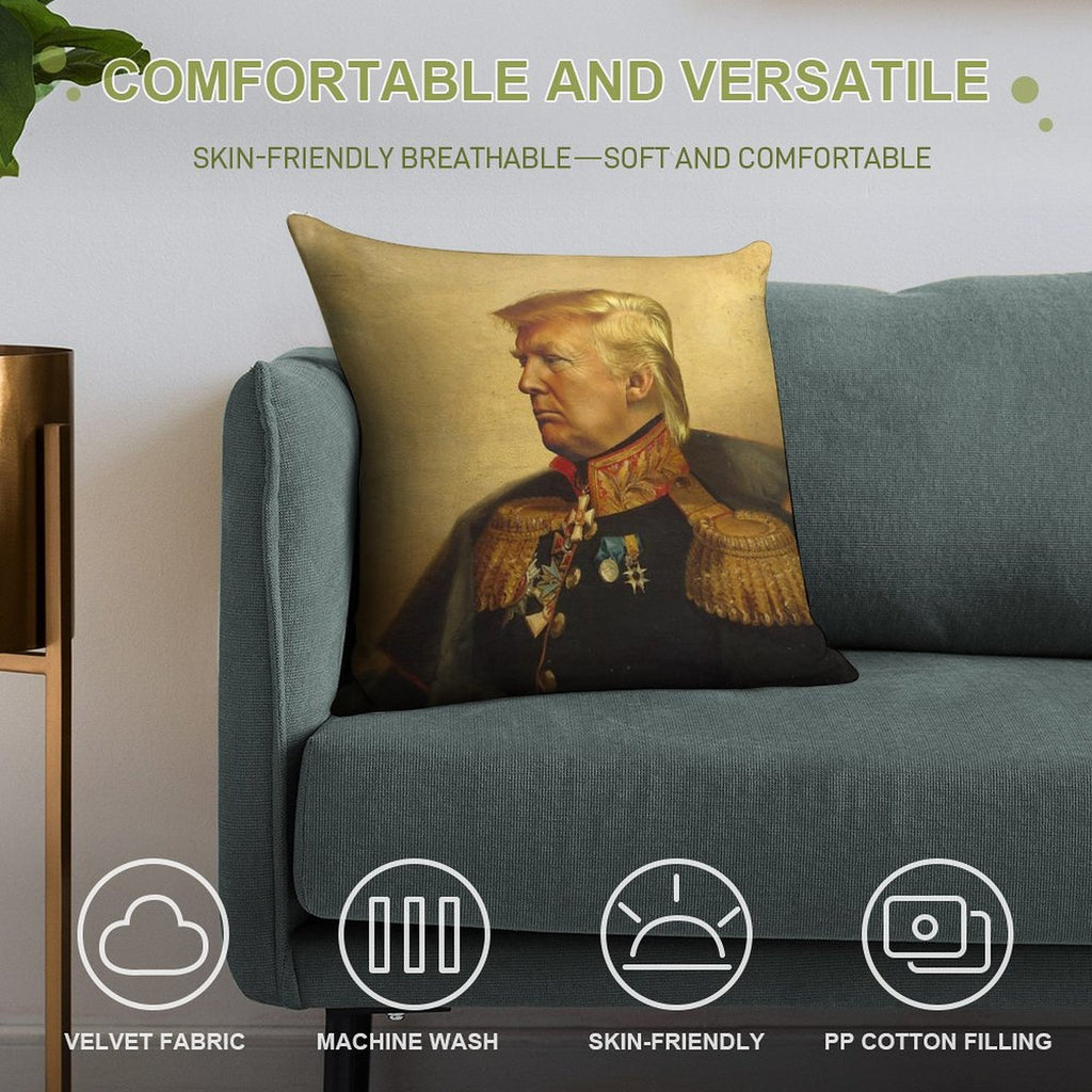 Donald Trump - Replaceface Soft Short Plush Fabric Throw Pillow