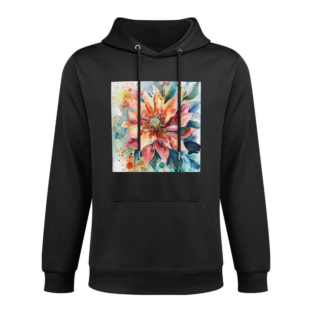 Watercolor Boho Flower Easy Care Hoodie