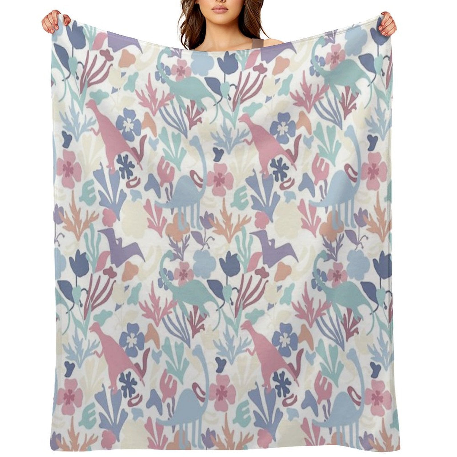 Jurassic Garden Pattern Comfort Throw Blanket