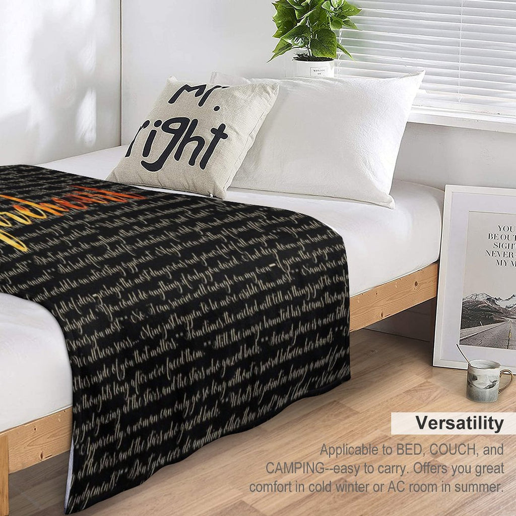Fireheart Quoted Design Gift-ready Throw Blanket
