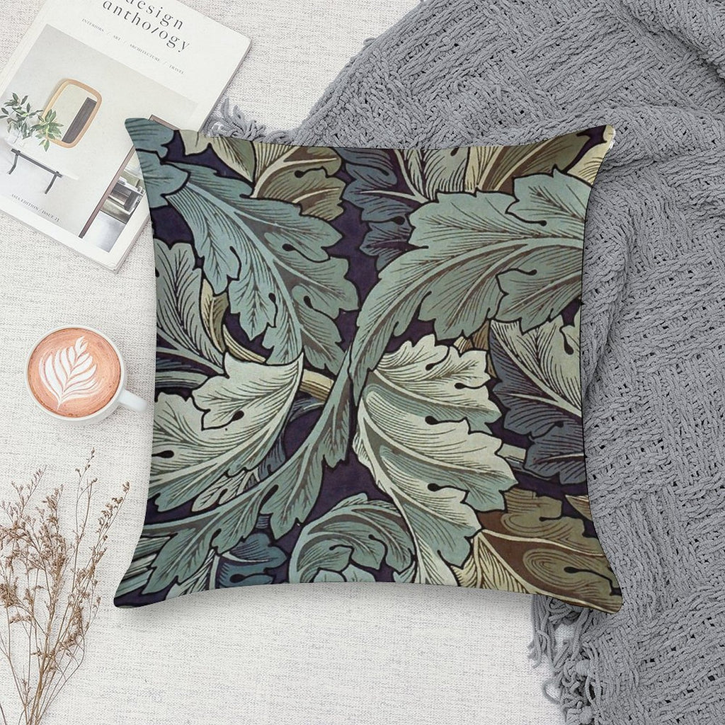William Morris Acanthus Blue Pattern Soft Home Decor Throw Pillow