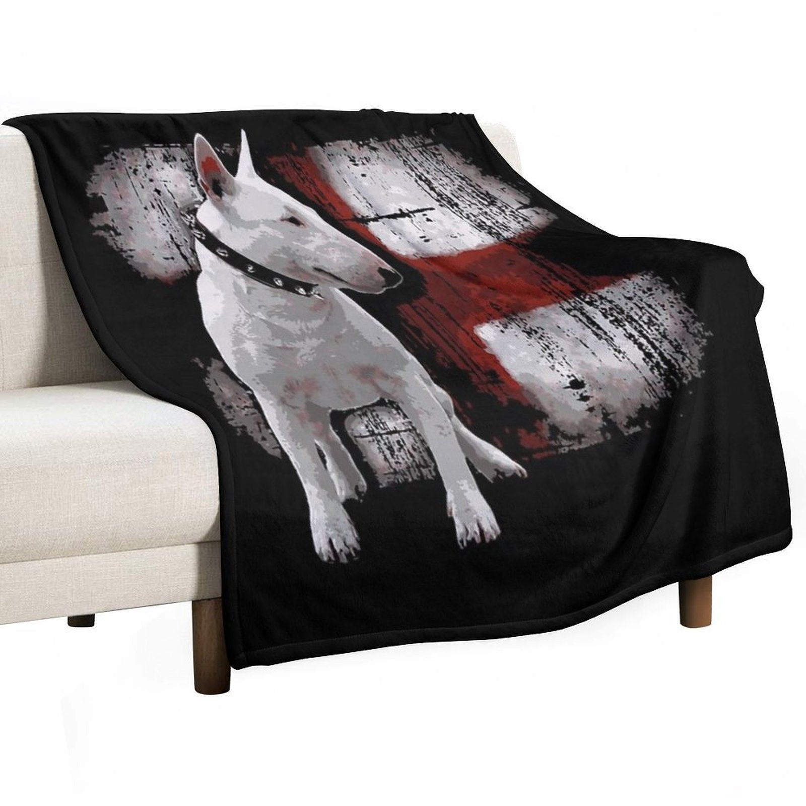 English Bullterrier Love Machine-washable Throw Blanket