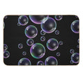 Copy of Colorful Bubbles Pattern - Black Background  Dirt-Trapping Bath Mat