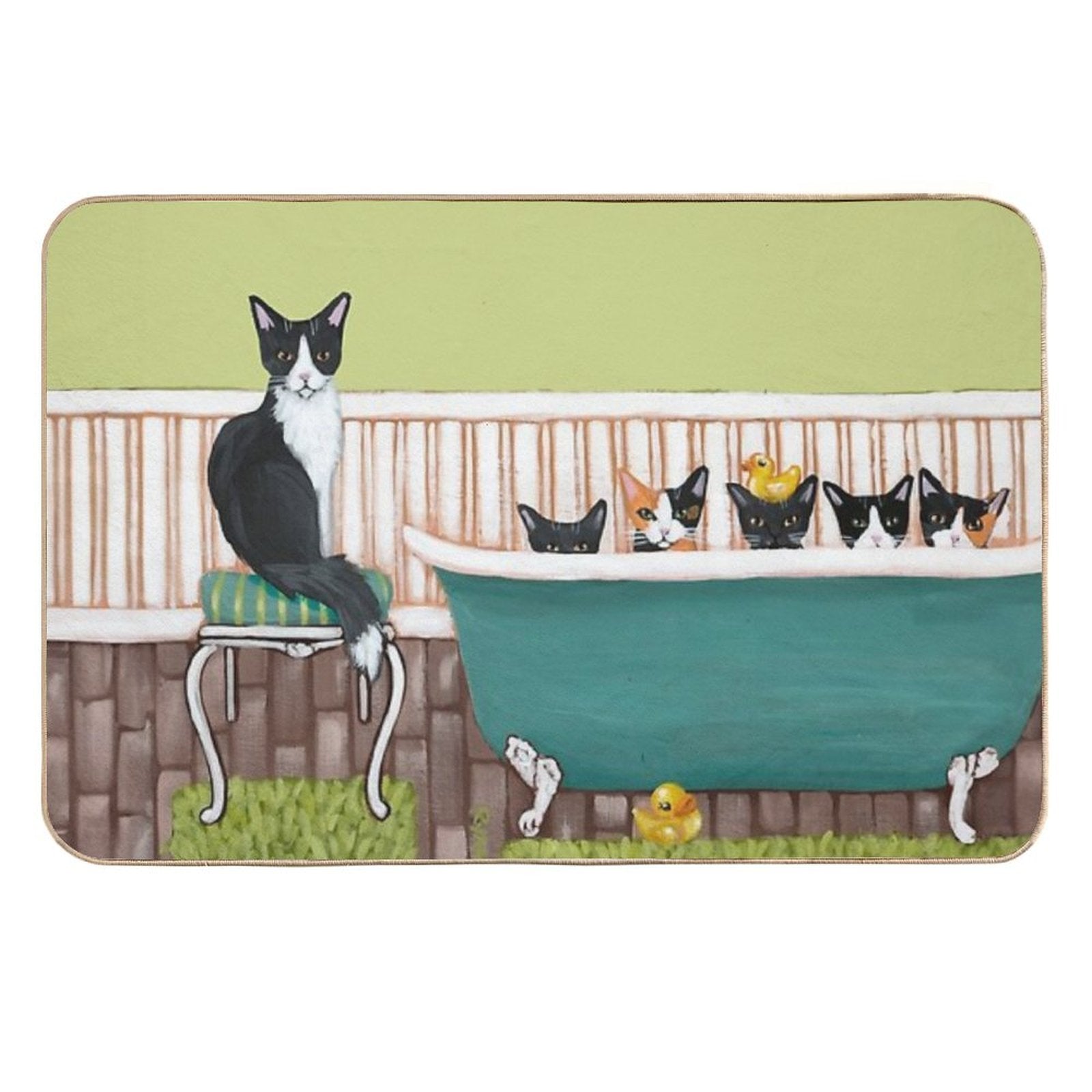 The Kittens Bath Time  Multi-Purpose Bath Mat