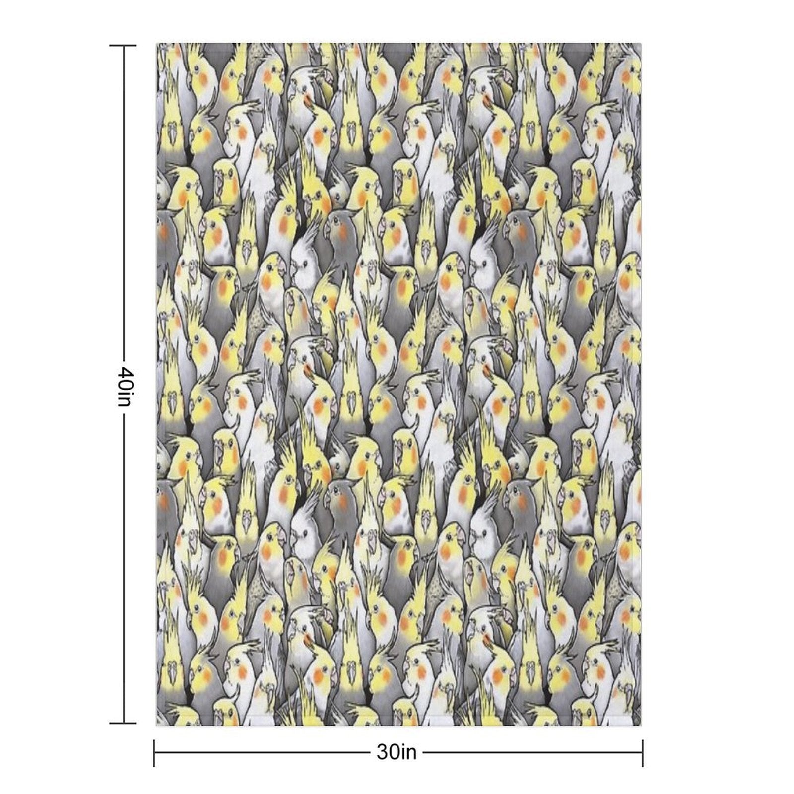 Cockatiels Galore Gift-ready Throw Blanket