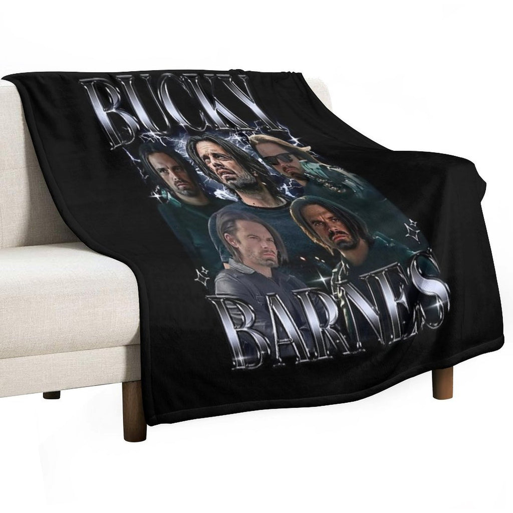 Bucky Barnes Thunderbolts Sebastian Stan Winter Soldier Avengers Superhero Captain America Movies Poster Multi-functional Throw Blanket