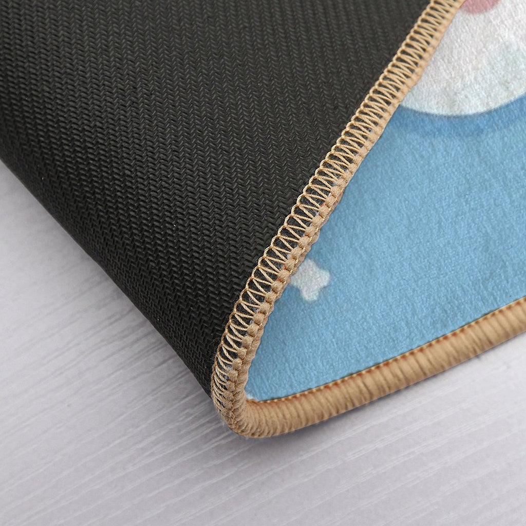 Cute Smiling Clouds  Fade-Resistant Bath Mat