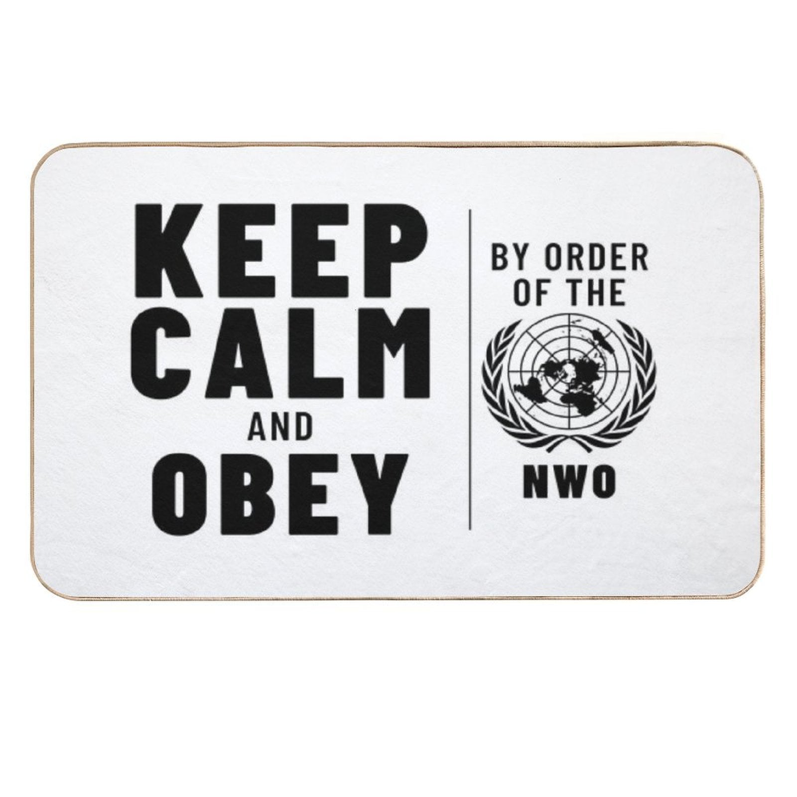 KEEP CALM AND OBEY NWO OBEY Inspired by The Movie THEY LIVE Starring Roddy Piper  Easy To Clean Bath Mat